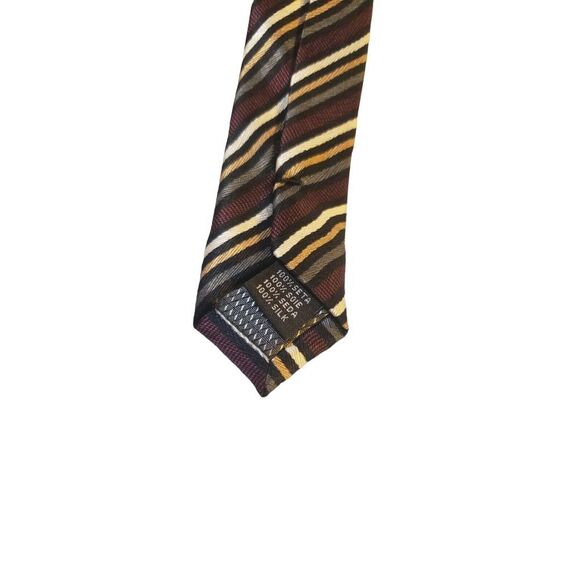 Knightsbridge Mens‎ Necktie Designer Tie Multicolor Striped 100% Silk Handmade - Picture 7 of 10